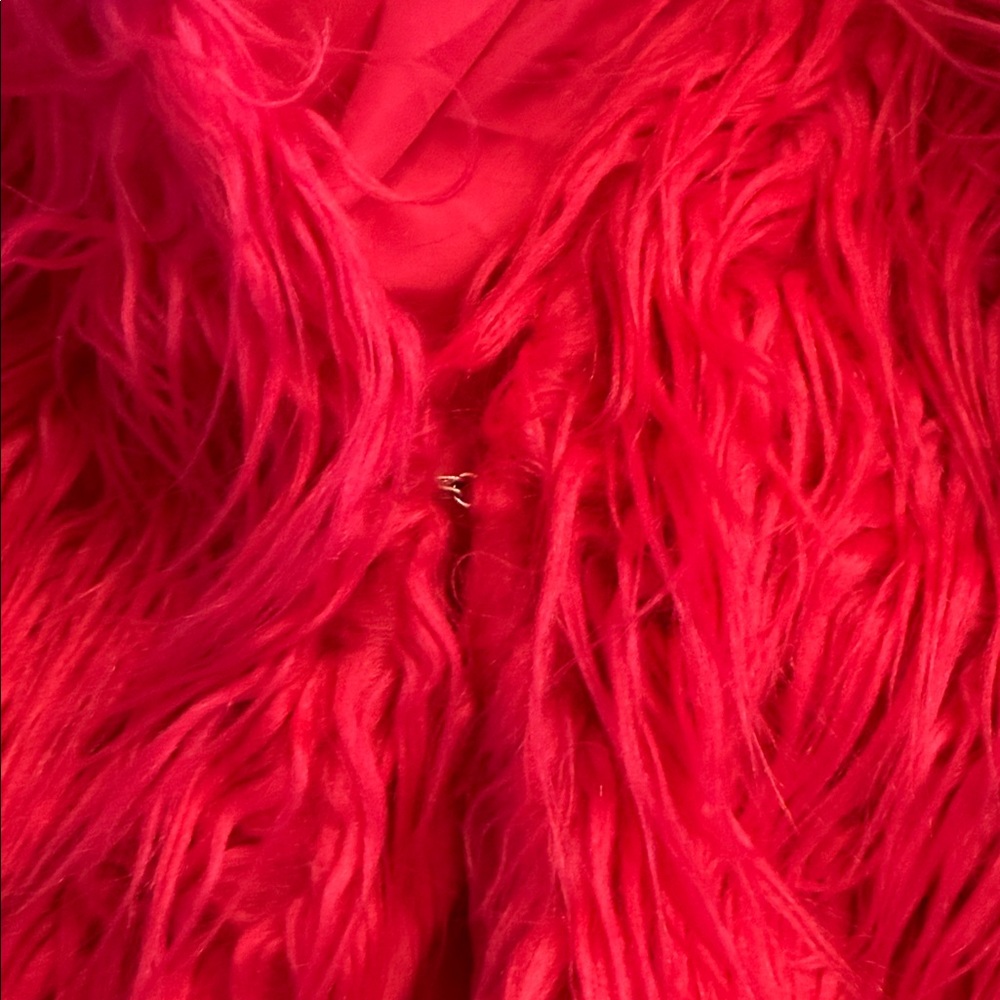 Hot Pink Shaggy Faux Fur Coat - Picture 7 of 11